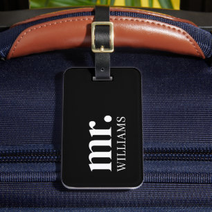 Étiquette À Bagage Étiquette moderne M. Luggage