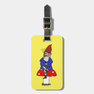 Étiquette À Bagage Étiquette normande de bagage de gnome avec la