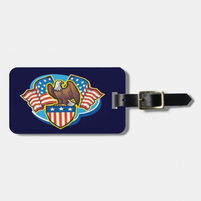Étiquette À Bagage Étiquette personnalisée American Eagle Luggage (Devant horizontal)