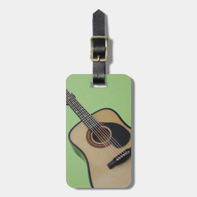 Étiquette À Bagage Étiquette personnalisée de bagage de guitare (Devant Vertical)