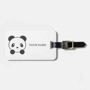 Étiquette À Bagage Étiquette personnalisée de bagage de panda