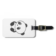 Étiquette personnalisée de bagage de panda