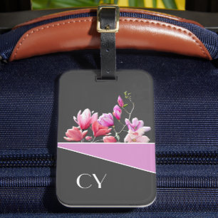 Étiquette À Bagage Étiquette "Pink" monogramme classique pour bagages