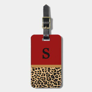 Étiquette À Bagage Étiquette rouge de bagage d'accent d'empreinte de