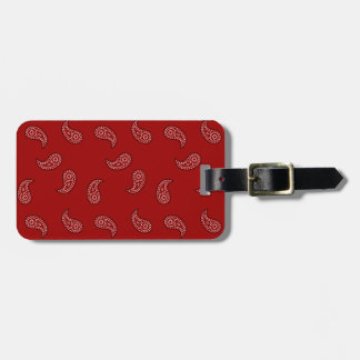 Étiquette À Bagage Étiquette rouge de bagage de Bandana