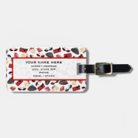 Étiquette rouge Girly de bagage d'accessoires