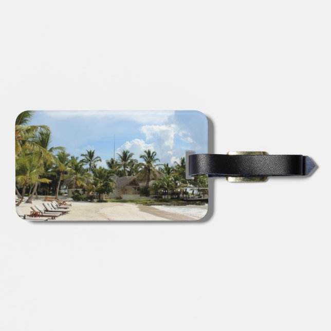 Étiquette À Bagage Étiquette tropicale de bagage de plage - Punta (Dos horizontal)