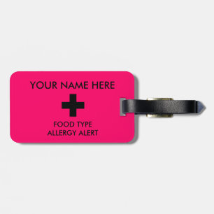 Étiquette À Bagage Étiquette vigilante d'identification d'allergie