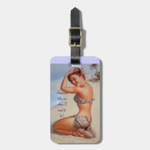 Étiquette À Bagage étiquette vintage de sac personnalisée