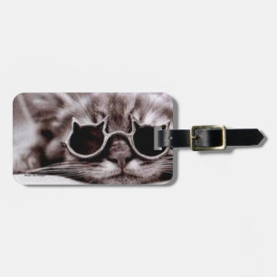 Étiquette À Bagage Étiquette vivante de bagage du chat le plus frais