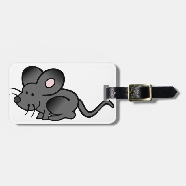 Étiquette À Bagage Étiquettes de bagage de souris de bande dessinée (Devant horizontal)