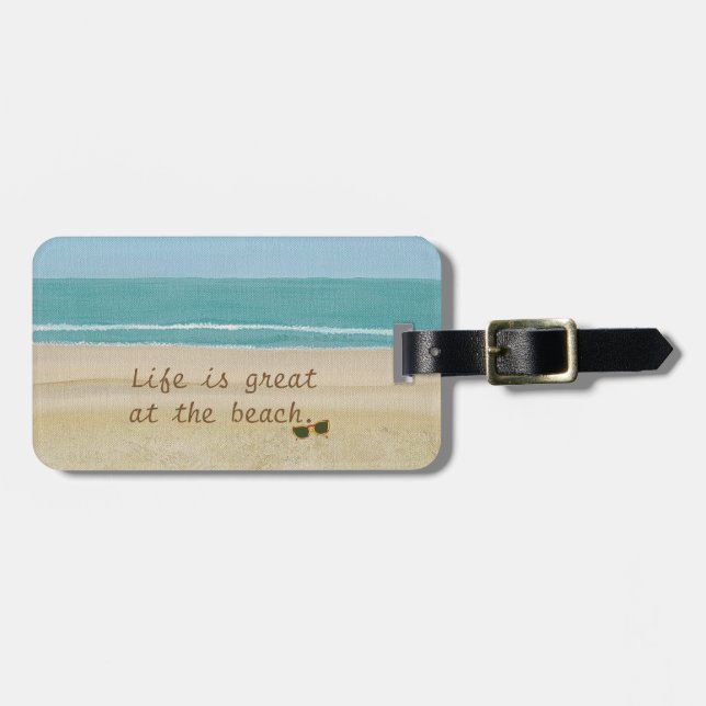 Étiquette À Bagage Étiquettes de bagage d'océan de sable d'amants de (Devant horizontal)