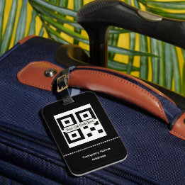 Étiquette À Bagage Étiquettes de bagages avec code-barres, logo et no