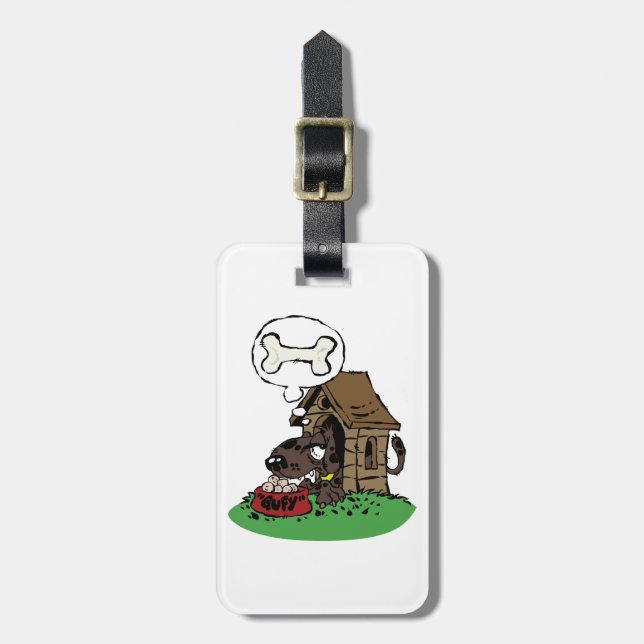 Étiquette À Bagage Étiquettes de bagages de maison de chien (Devant Vertical)