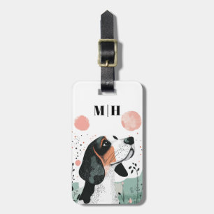 Étiquette À Bagage Étiquettes de bagages pour chien Basset Hound