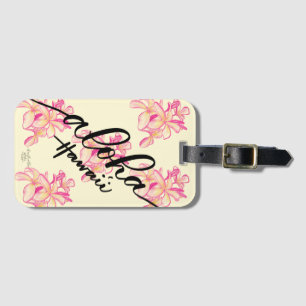 Étiquette À Bagage Étiquettes de sac d'Hawaï de Plumeria Aloha
