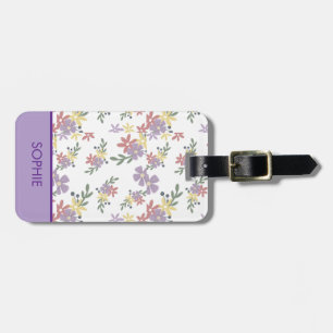 Étiquette À Bagage étiquettes de voyage florales 