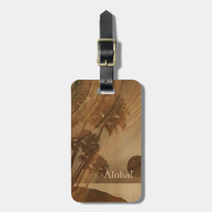 Étiquette À Bagage Étiquettes en bois de bagage de Koa de Faux