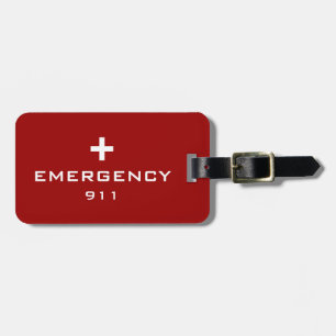 Étiquette À Bagage Étiquettes Médicales d'identification de secours