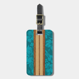 Étiquette À Bagage Étiquettes rayées hawaïennes de bagage de plage de