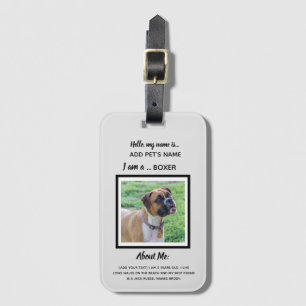 Étiquette À Bagage Étiquettes uniques d'identification de chien