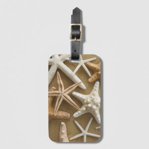 Étiquette À Bagage Étoiles de mer sur le sable