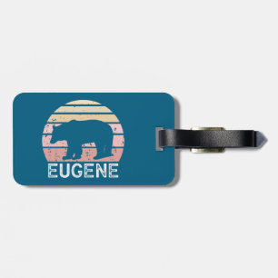 Étiquette À Bagage Eugene Oregon Ours Rétro