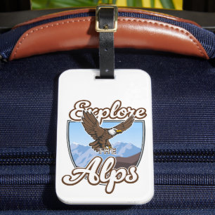 Étiquette À Bagage Explorez les Alpes