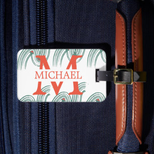 Étiquette À Bagage extérieur Voyageur monogrammed personnaliser Bagag