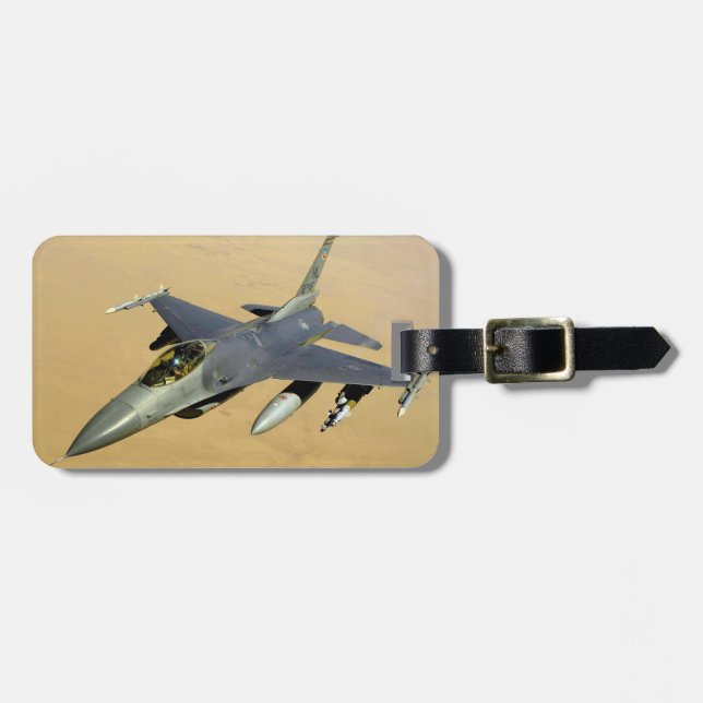 Étiquette À Bagage F-16 Avion de combat Falcon Block 40 (Devant horizontal)