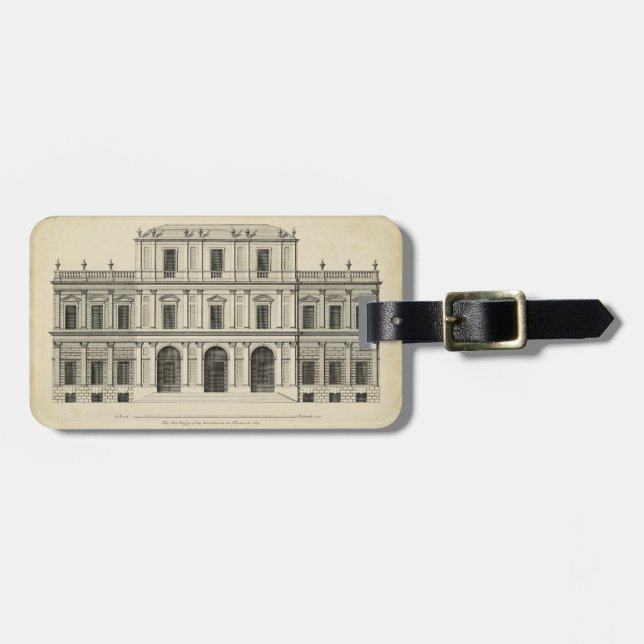 Étiquette À Bagage Façade de style théâtral de Colen Campbell (Devant horizontal)