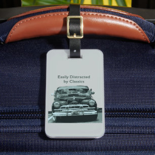 Étiquette À Bagage Facilement distrait par les classiques