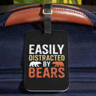 Étiquette À Bagage Facilement Distrait Par Les Ours Gay Bear Fierté L
