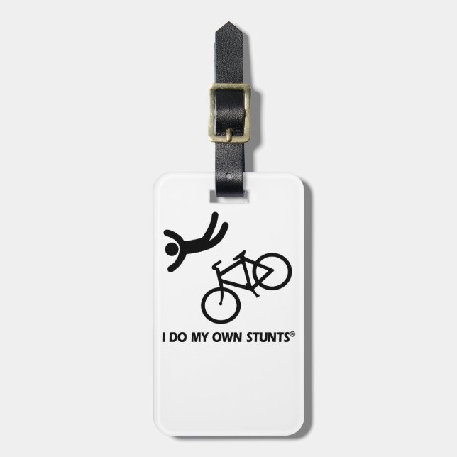 Étiquette À Bagage Faites du vélo mes propres cascades (Devant Vertical)