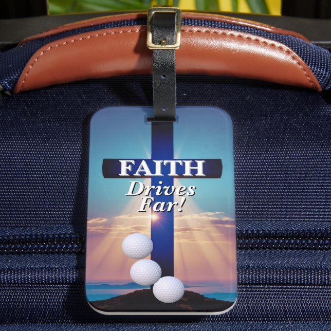 Étiquette À Bagage Faith Drives Far Golf  (Insitu Rectoal 2)