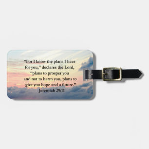 ÉTIQUETTE À BAGAGE FAITH IN JEREMIAH 29:11