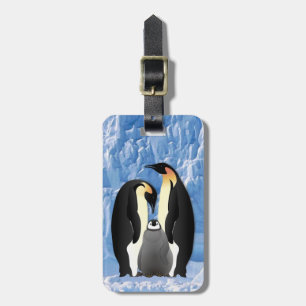 Étiquette À Bagage famille des pingouins