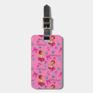 Étiquette À Bagage Fancy Nancy | Magnifique motif rose