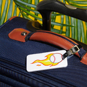 Étiquette À Bagage Fastball Flame Baseball Sports