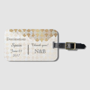 Étiquette À Bagage Faveur Romance rustique d'invité de mariage de