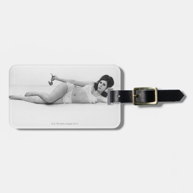 Étiquette À Bagage Femme dans les vêtements de bain (Devant horizontal)