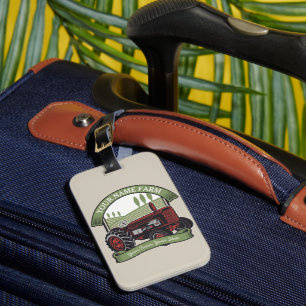 Étiquette À Bagage Fermier de Vintage Farm Tractor