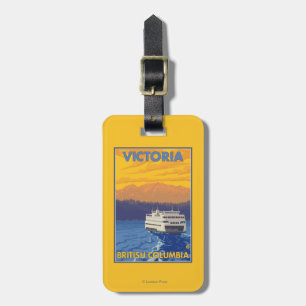 Étiquette À Bagage Ferry et montagnes - Victoria, AVANT JÉSUS CHRIST