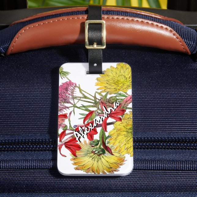 Étiquette À Bagage Festive Sring Floral Cadfts (Insitu Rectoal 2)