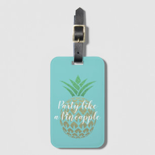 Étiquette À Bagage Fête comme un ananas Voyage tropical