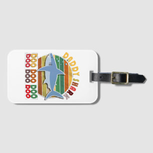 Étiquette À Bagage Fête des pères vintage de requin papa