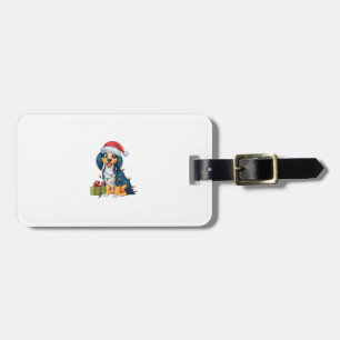 Étiquette À Bagage Feu Noël Chat de Noël Kooikerhondje Chien Noël