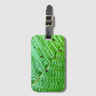 Étiquette À Bagage Feuille de Ferme verte