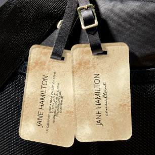 Étiquette À Bagage Feuille d'or antique