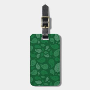 Étiquette À Bagage Feuilles verts